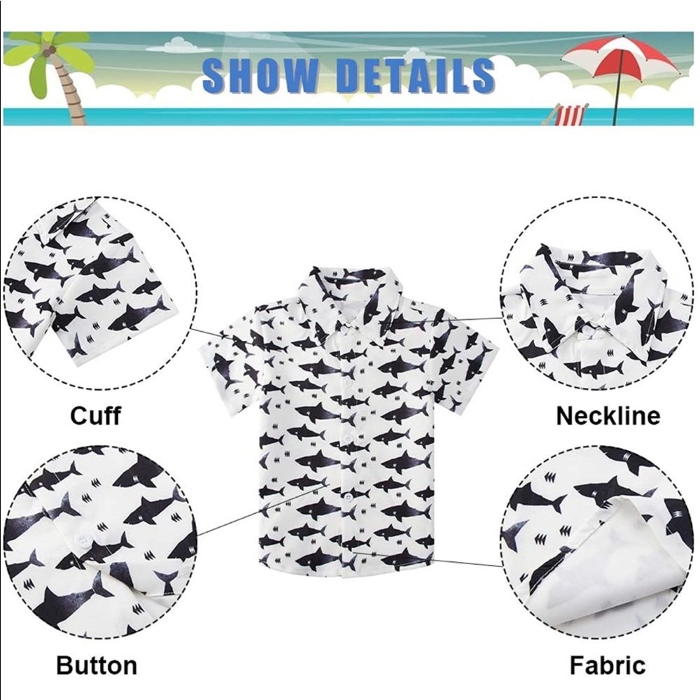 Short sleeve shark shirt NWT from Amazon - Picture 8 of 9